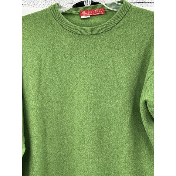 Riccardo Piacenza 100% Pure Cashmere‎ Green Sweater Large - Picture 7 of 8